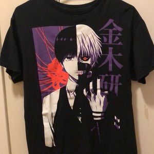 Tokyo Ghoul Kaneki anime black t-shirt